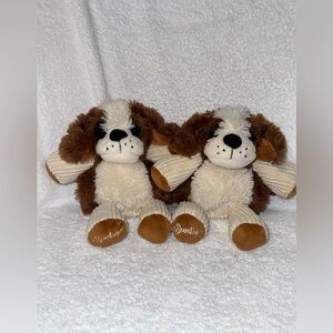 Bundle Scentsy Buddy Baby 8" Patch Puppy Dog Plush Brown White Tan No Scent